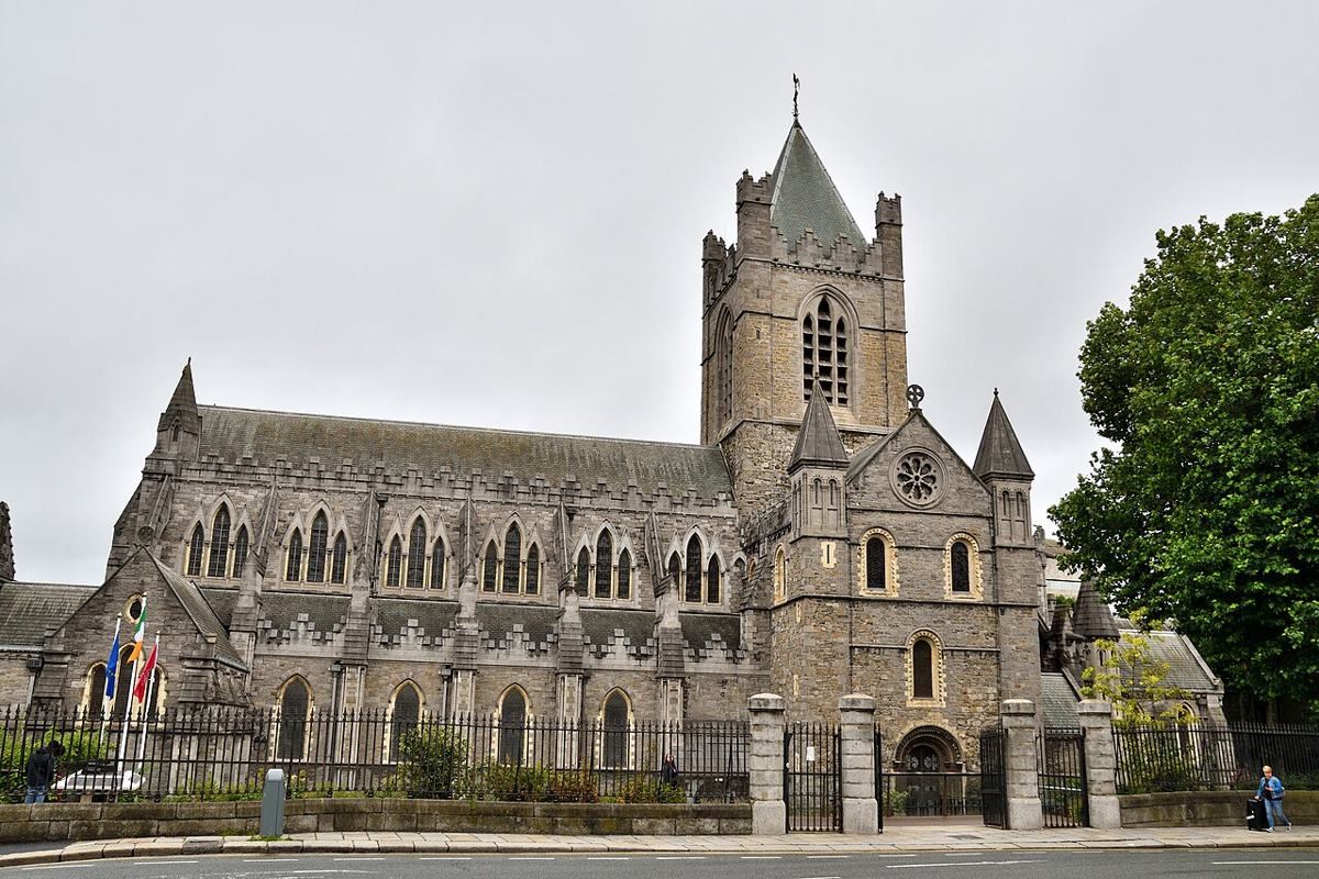 The exterior and tower of Christ Church Cathedral in Dublin