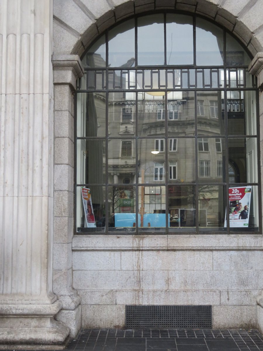 An arched window and stonework at Dublin’s General Post Office