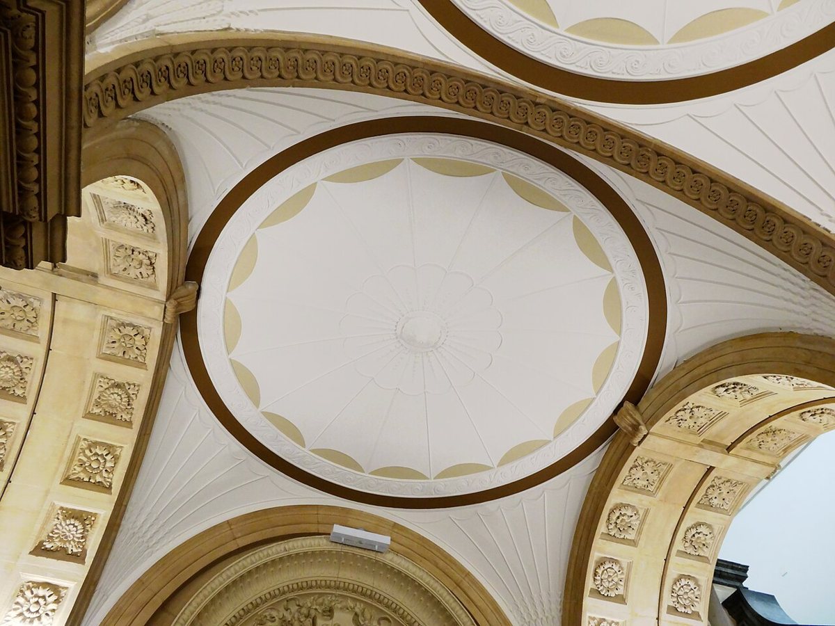 Decorative ceiling vault inside the National Museum of Ireland Archaeology in Dublin
