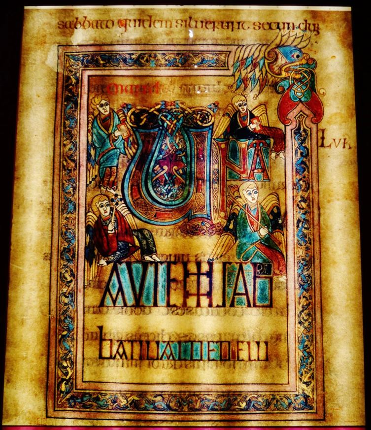 Digital Book of Kells display at the Old Library exhibition