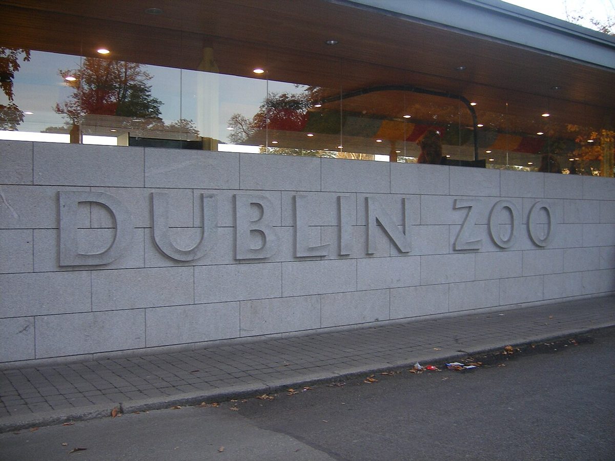 Dublin Zoo’s entrance wall and visitor building in 2006