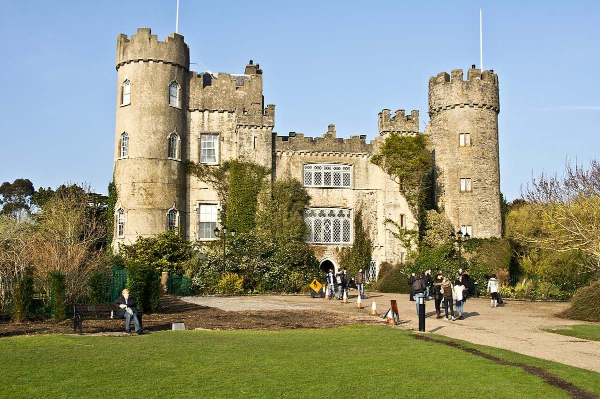 Malahide Castle’s exterior and approach in 2011