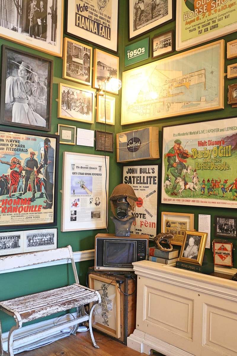 Historic first-floor displays at the Little Museum of Dublin in 2020