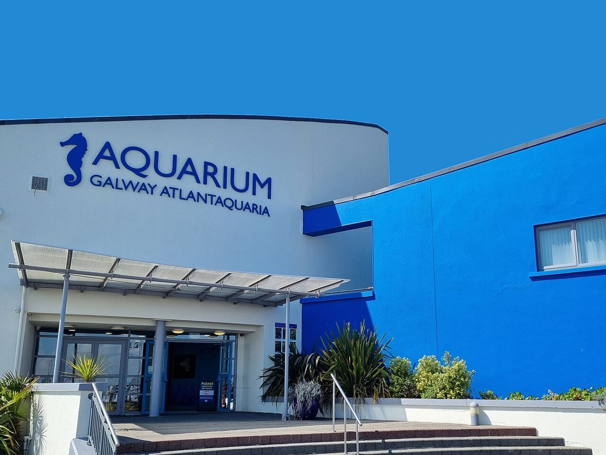 The signed Galway Atlantaquaria entrance in May 2023