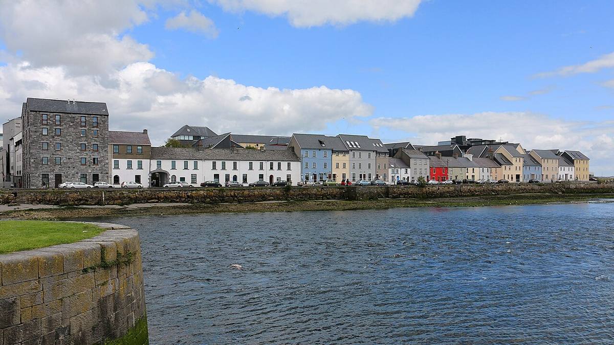 The colourful Long Walk frontage across the River Corrib in 2015