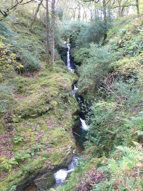 Water cascading down Poulanass Waterfall