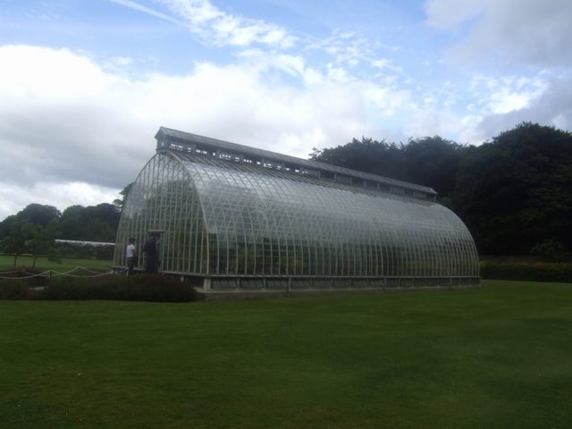 A glasshouse and lawn at Muckross Gardens