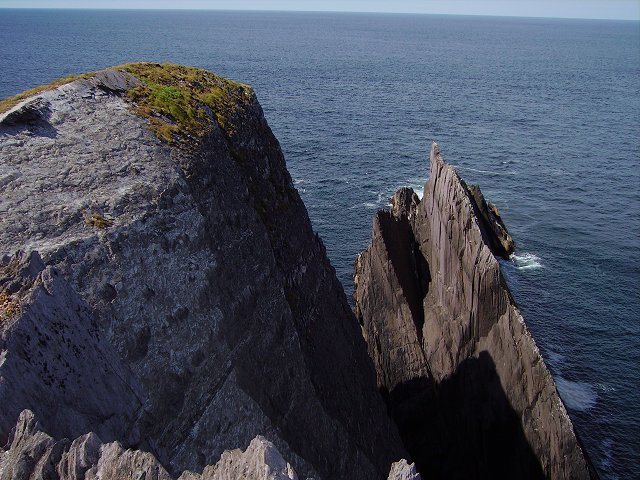 Rock formations and sea at Brow Head