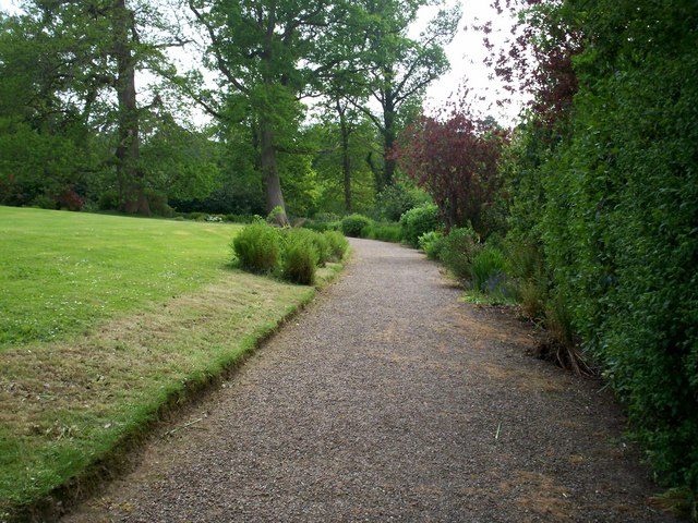 A gravel path through the gardens at The Argory in 2008