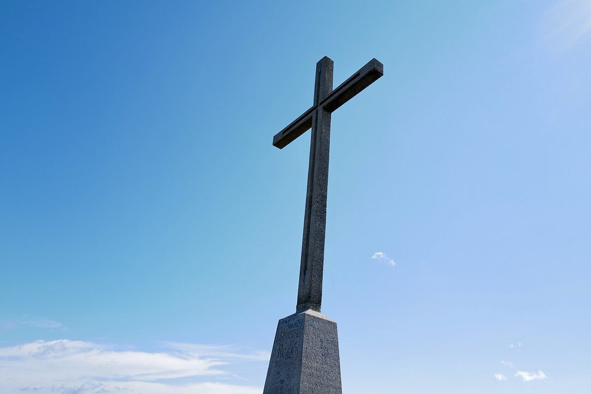 Bray Head cross against a blue sky