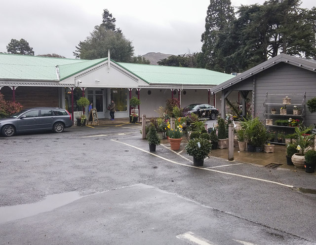 Avoca Kilmacanogue shop exterior with planted pots by the entrance