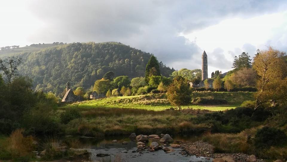 St Kevin’s Church and the round tower at Glendalough