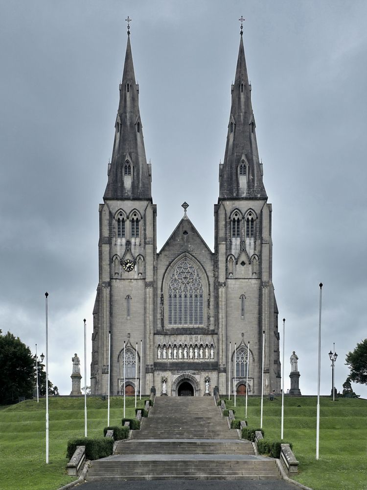 West facade of the Roman Catholic St Patrick’s Cathedral in Armagh