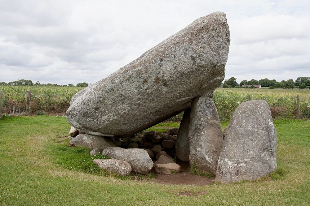 The huge capstone and supporting stones of Brownshill Dolmen