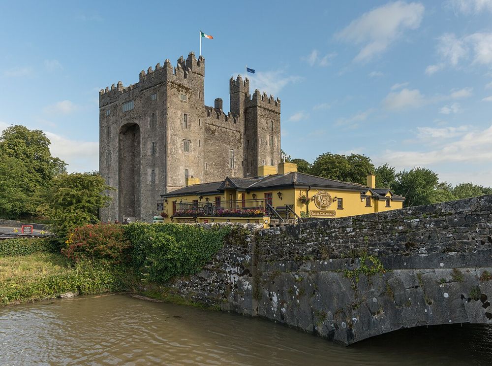 Bunratty Castle rising above its riverside setting