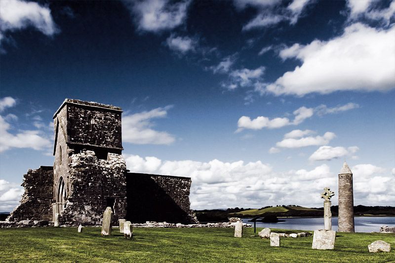 The monastic landscape on Devenish Island