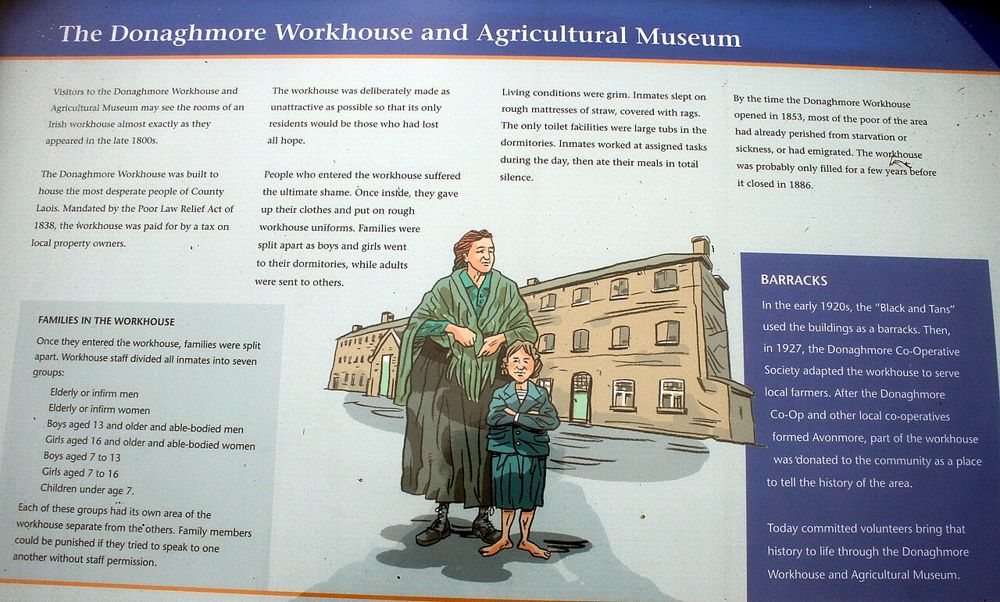 Interpretation panel inside Donaghmore Workhouse Museum