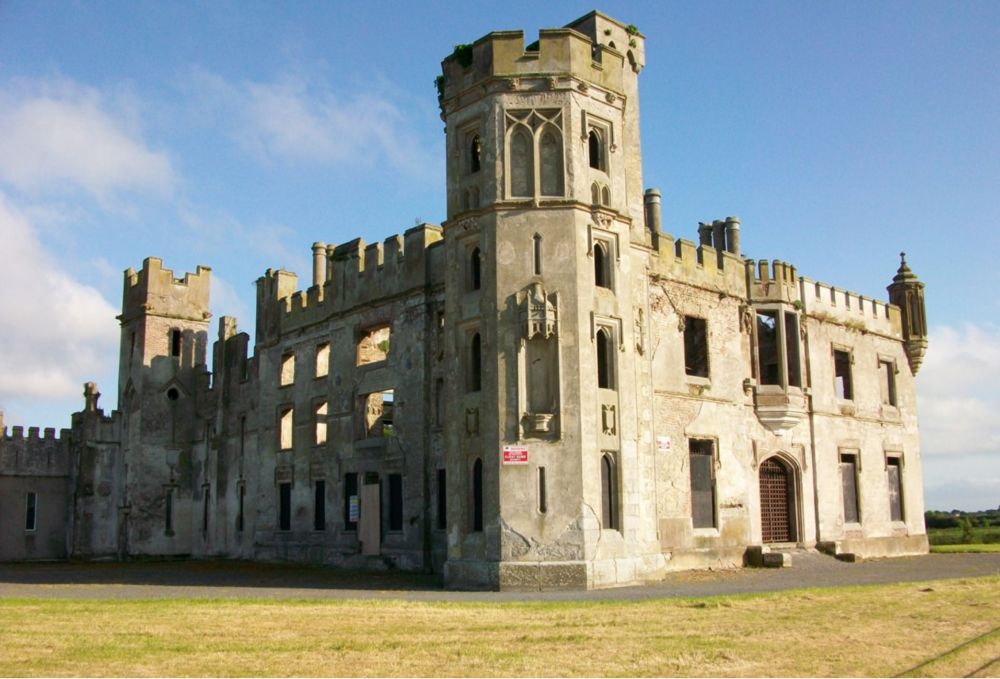 The ruined Gothic mansion at Duckett’s Grove