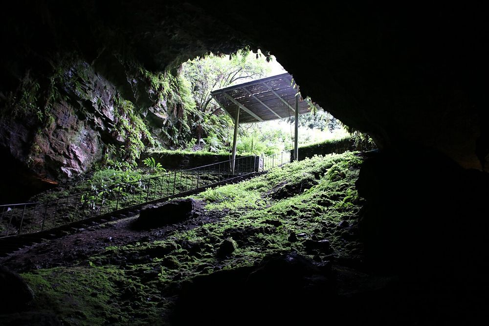 The descending entrance into Dunmore Cave