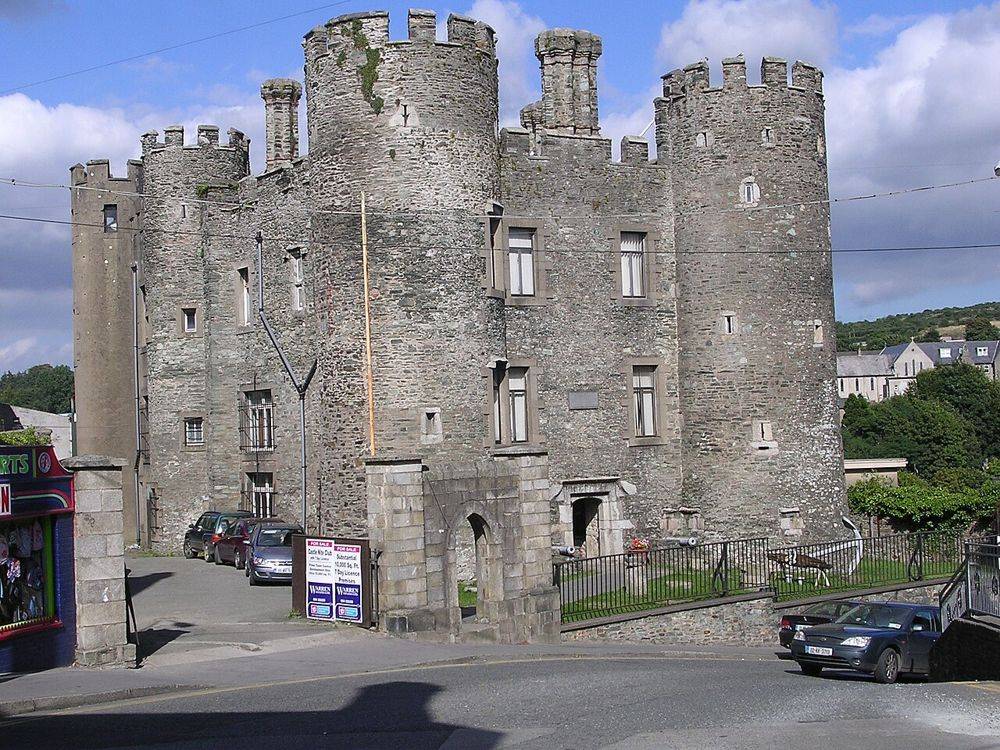 The stone towers and exterior of Enniscorthy Castle