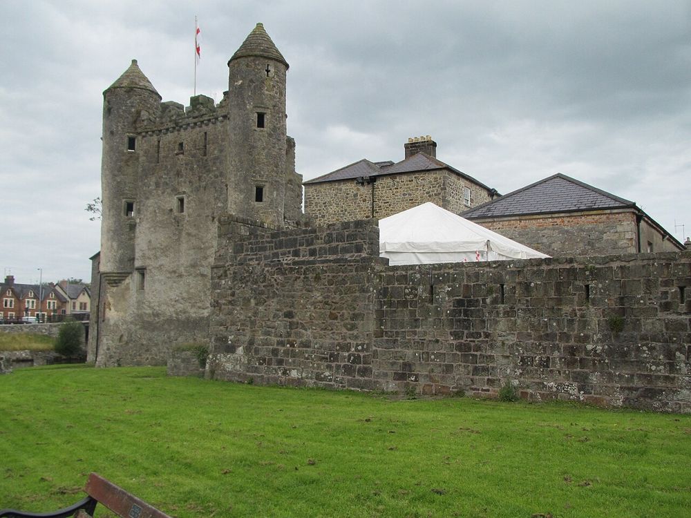 Stone walls and towers at Enniskillen Castle