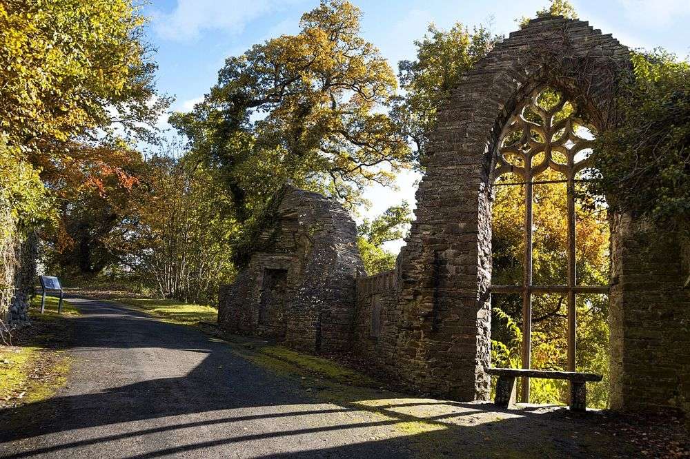 Gothic folly in the Heywood Gardens landscape