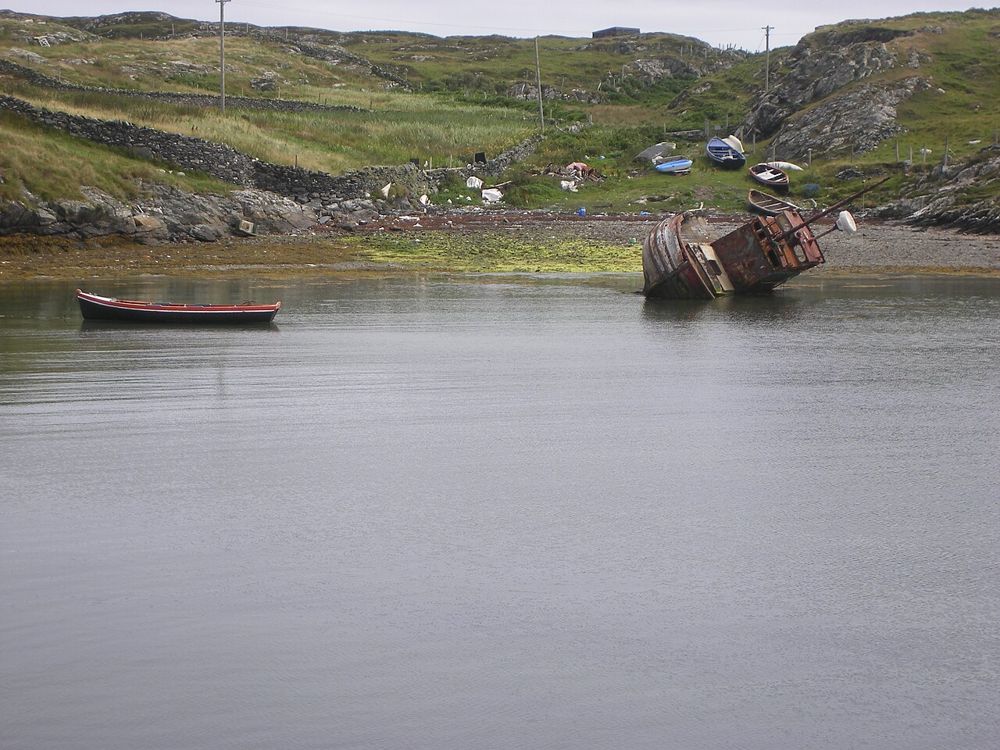 Harbour and shoreline on Galway’s Inishbofin Island