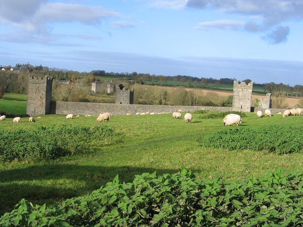 The fortified monastic ruins of Kells Priory