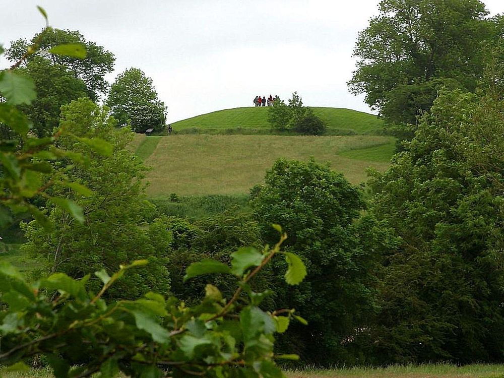The grass-covered mound at Navan Fort