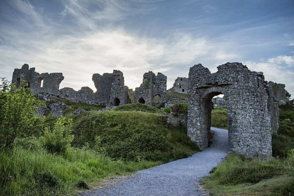 Ruined walls and gateway at the Rock of Dunamase