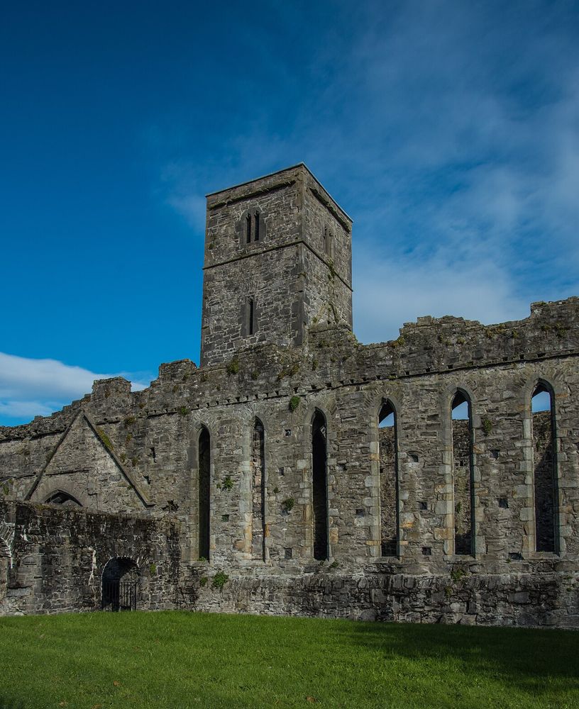 Surviving medieval stonework at Sligo Abbey