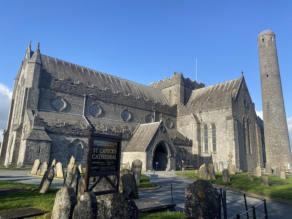 The exterior of St Canice’s Cathedral in Kilkenny