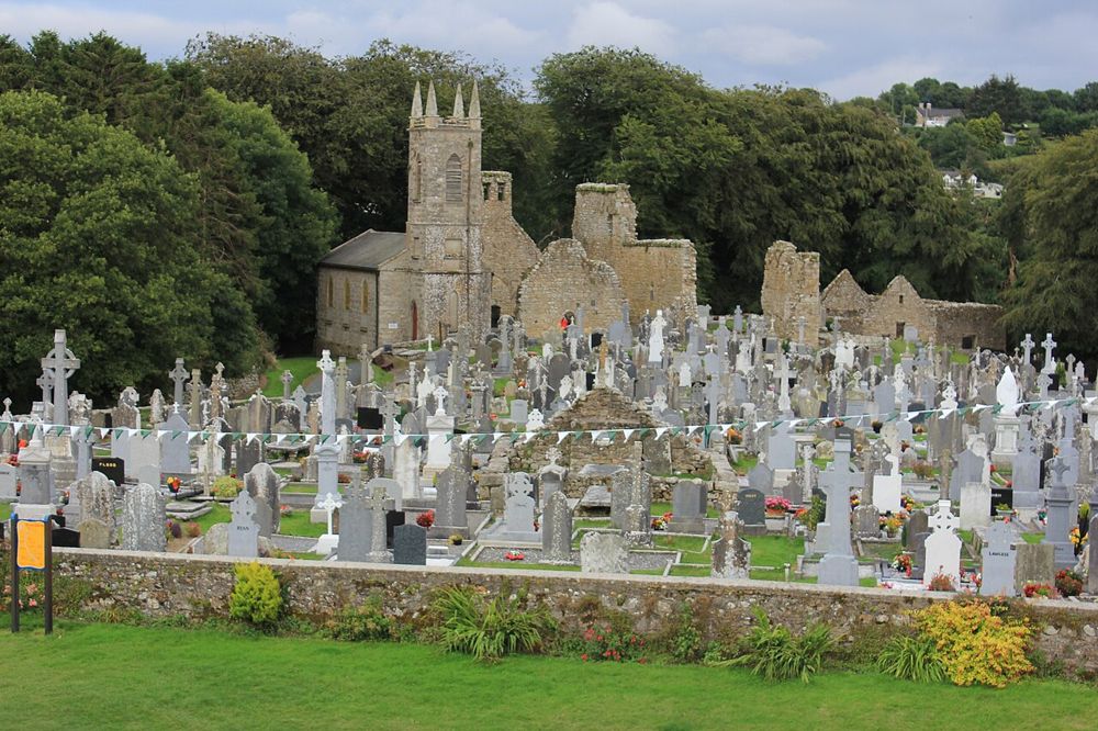 The graveyard and monastic remains at St Mullins