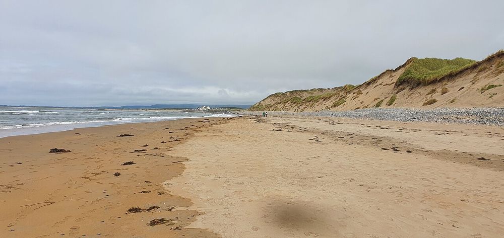 Atlantic shore at Strandhill Beach below County Sligo’s hills
