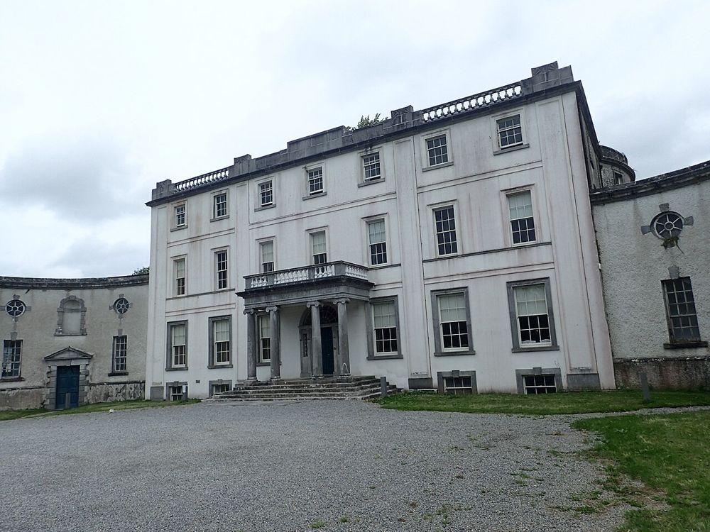 The entrance front of Strokestown Park House