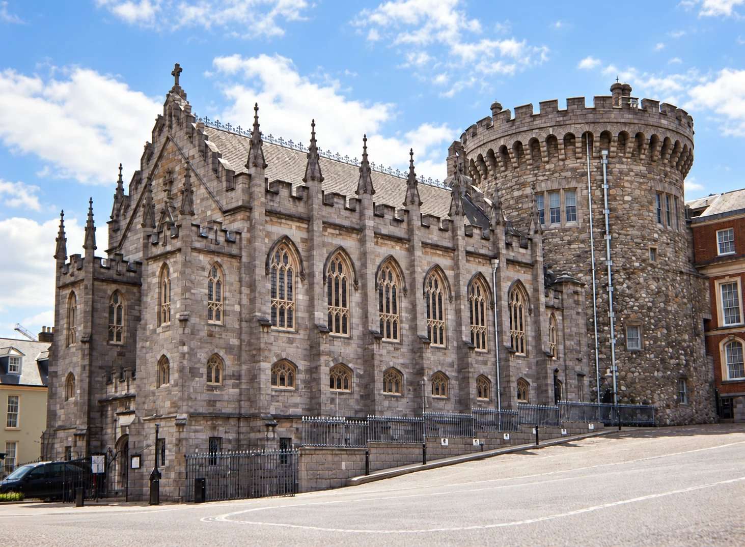 AI illustration of Dublin Castle based on a credited source photograph