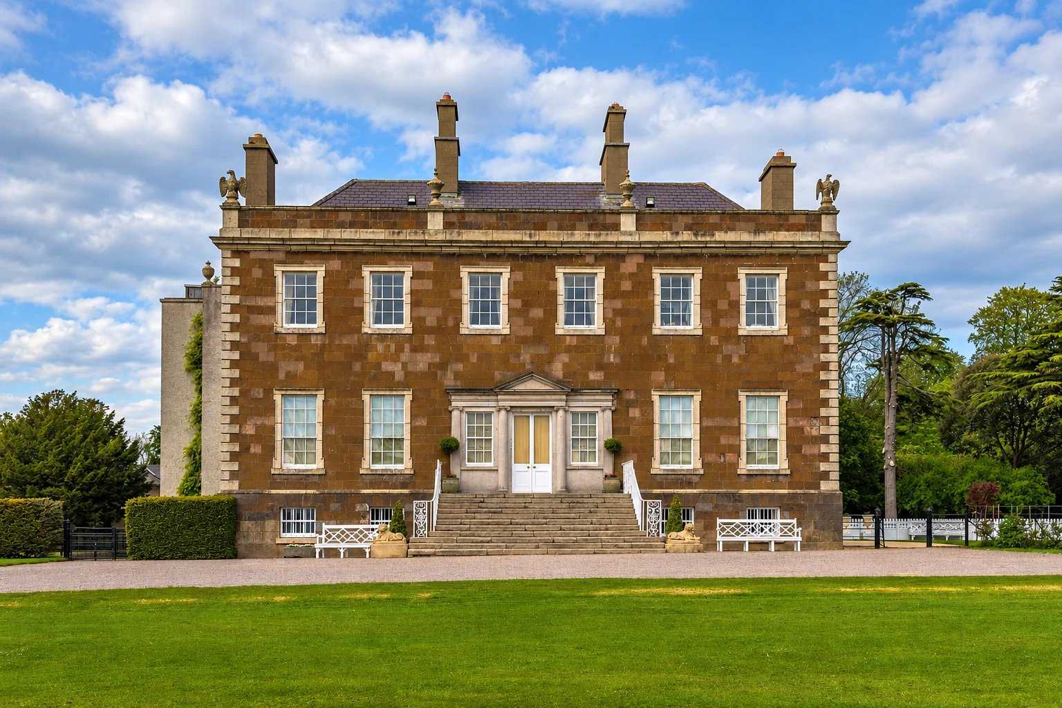 AI illustration of Newbridge House & Farm, Donabate based on a credited source photograph