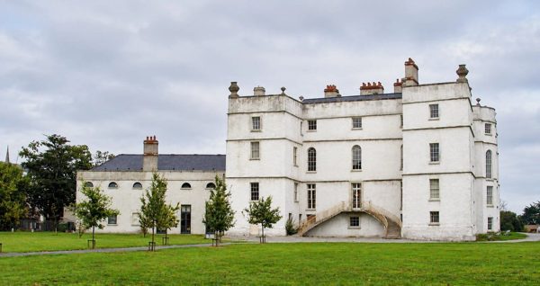 AI illustration of Rathfarnham Castle based on a credited source photograph