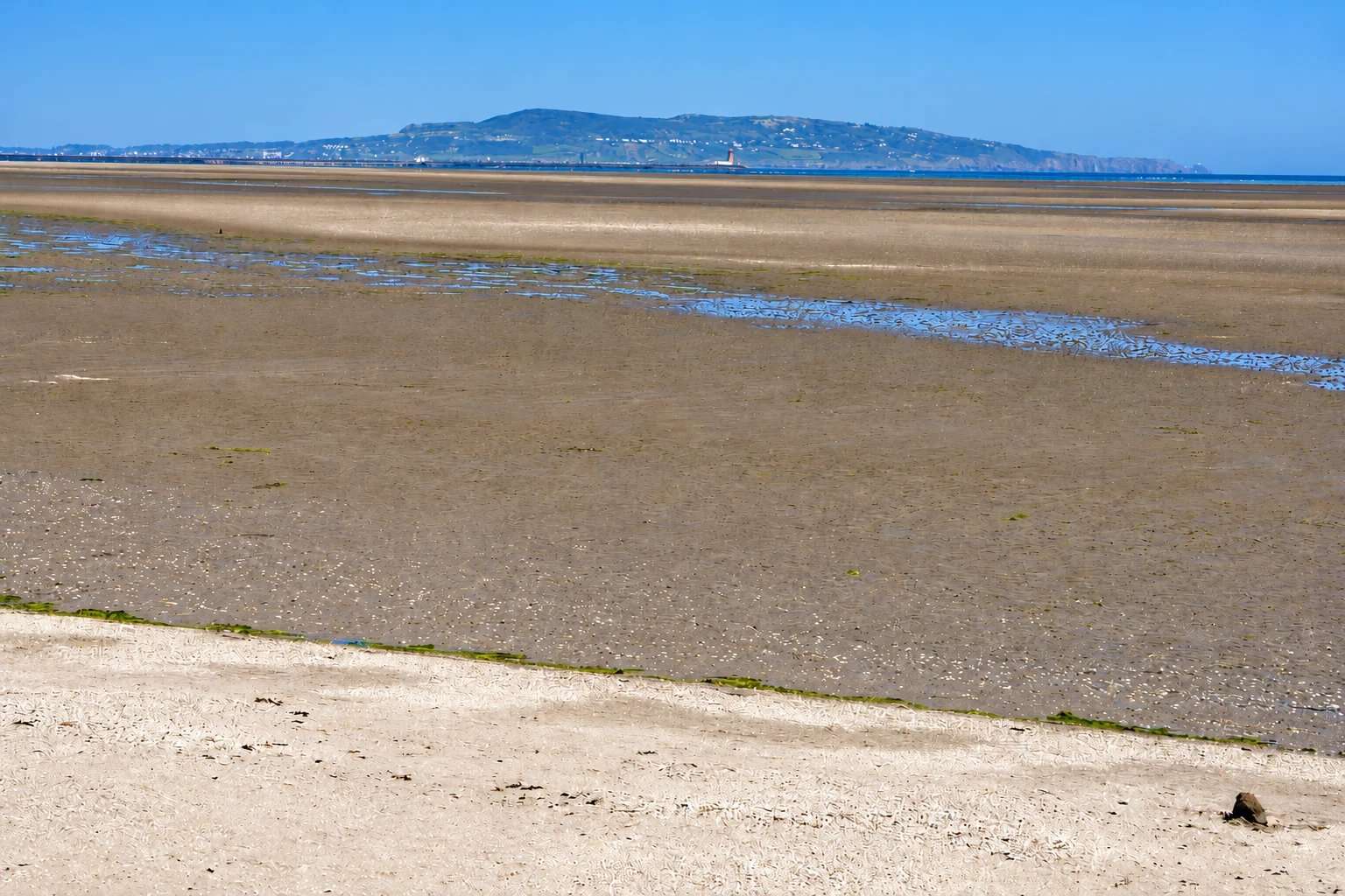 AI illustration of Sandymount Strand Walk based on a credited source photograph