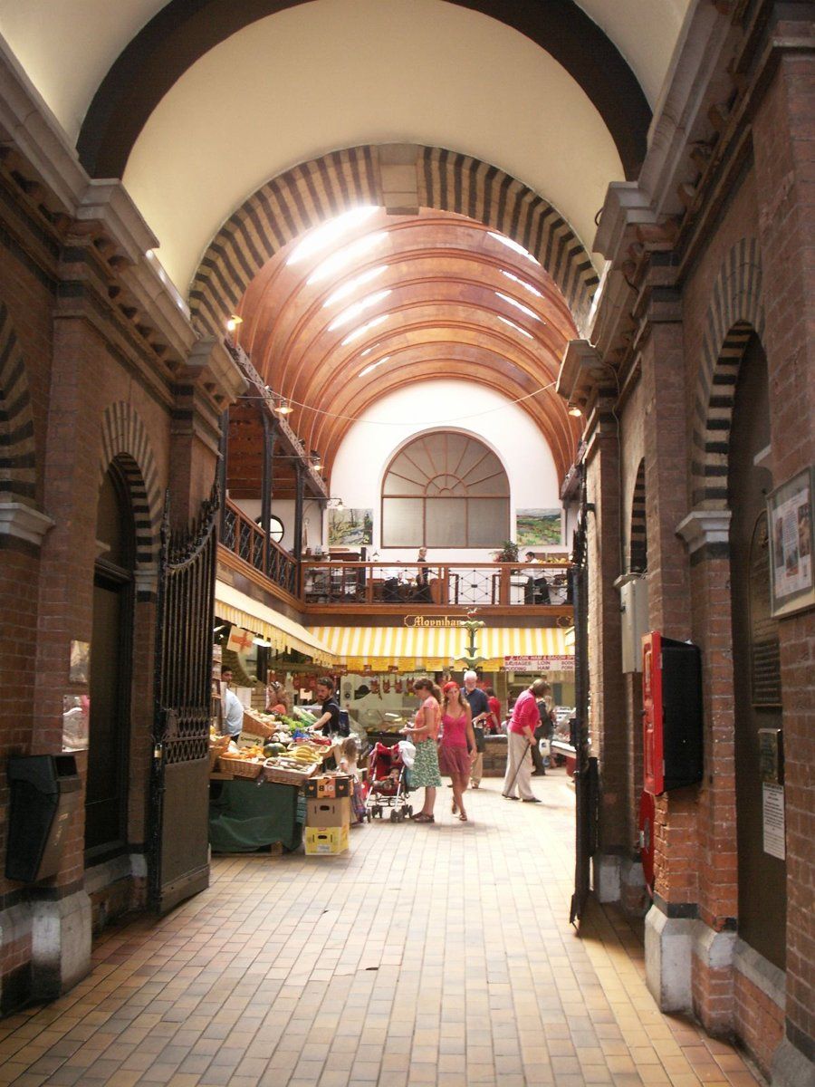 The arched interior walkway of Cork’s English Market