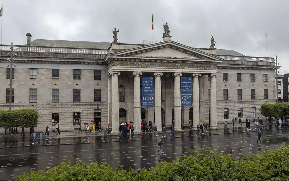 The General Post Office frontage on O’Connell Street