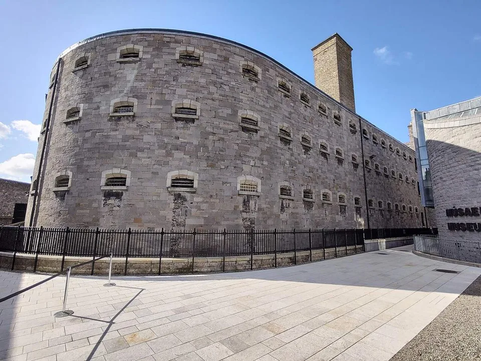 The curved exterior wall of Kilmainham Gaol