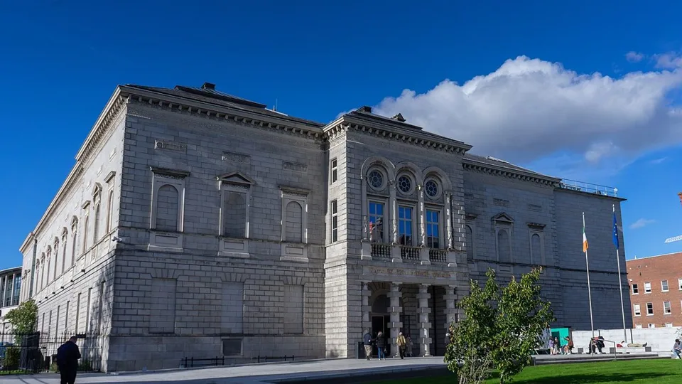 The Merrion Square entrance facade of the National Gallery of Ireland