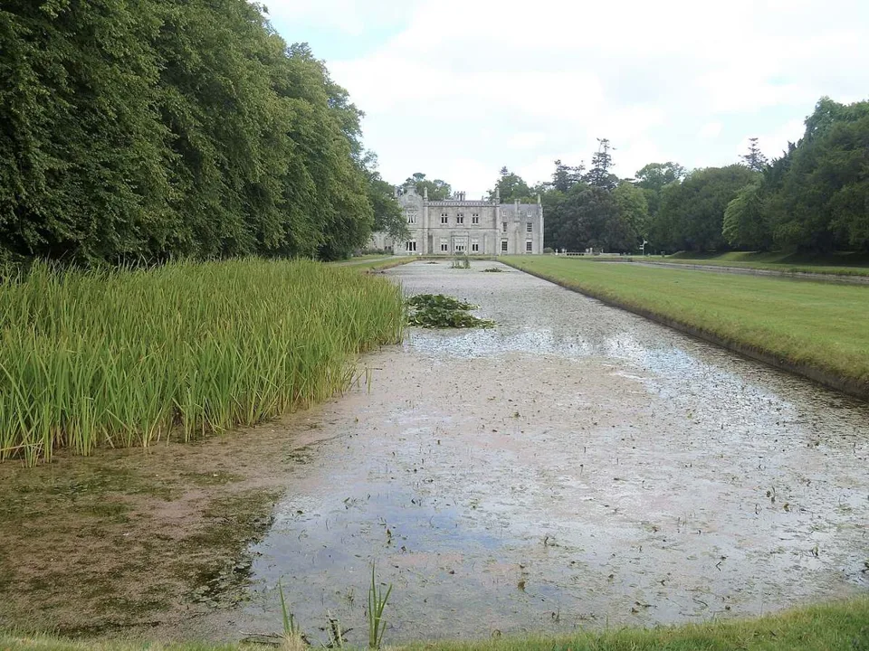 Killruddery House beyond its long formal pond