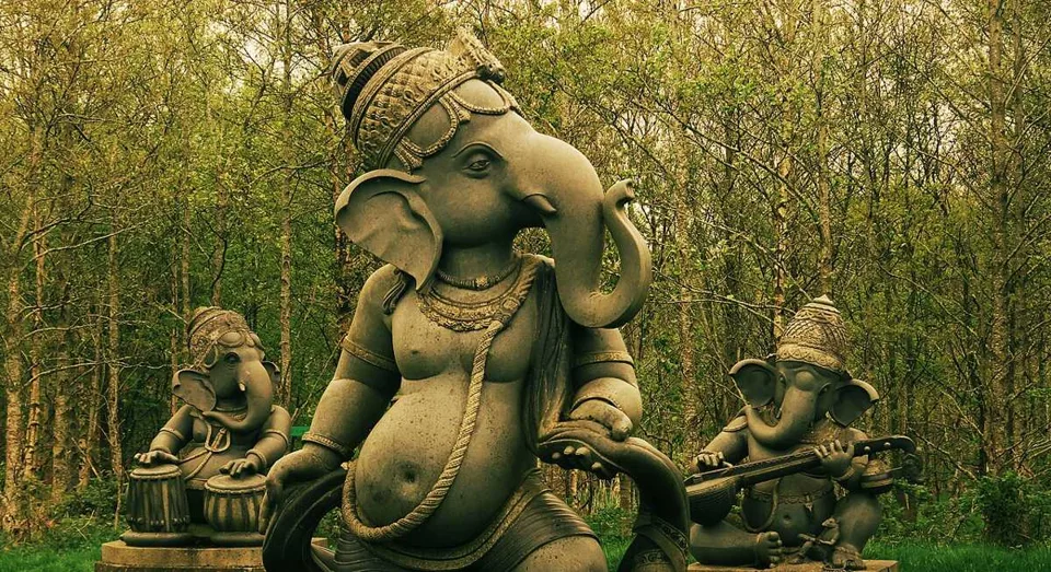 A group of Ganesha sculptures at the former Victor’s Way park