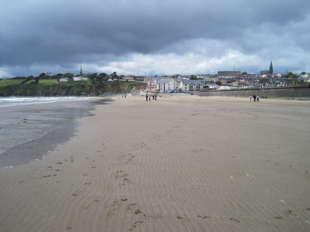 Tramore Strand viewed towards the town