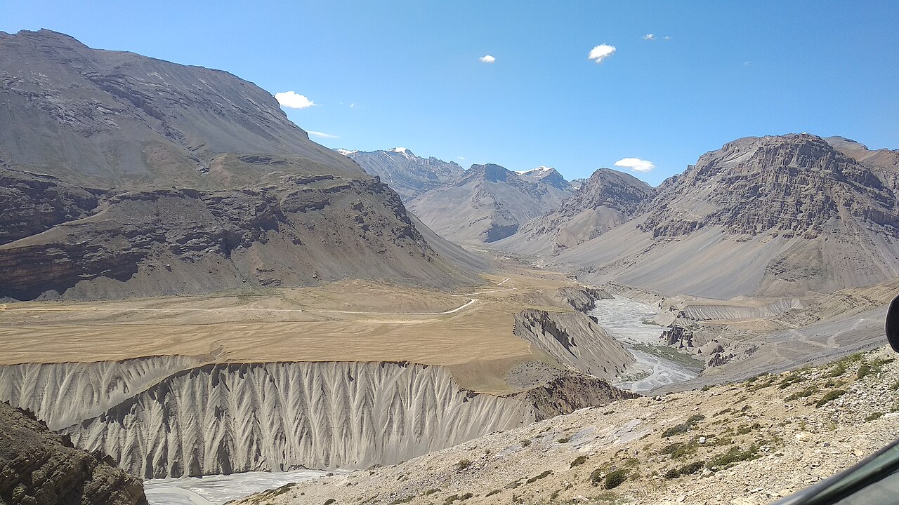 Dry mountain valley in Spiti, Himachal Pradesh