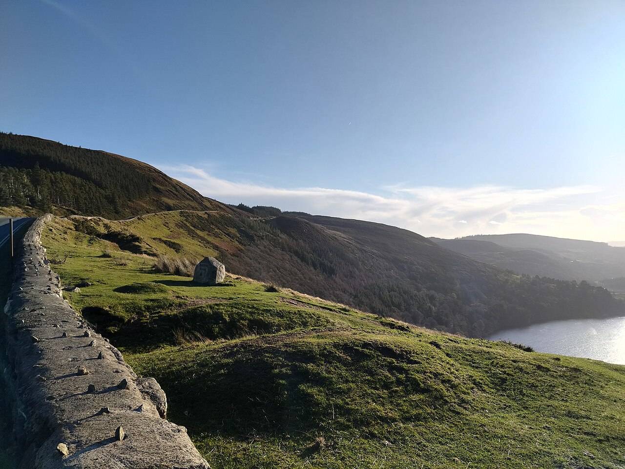 Lough Tay and the surrounding Wicklow Mountains